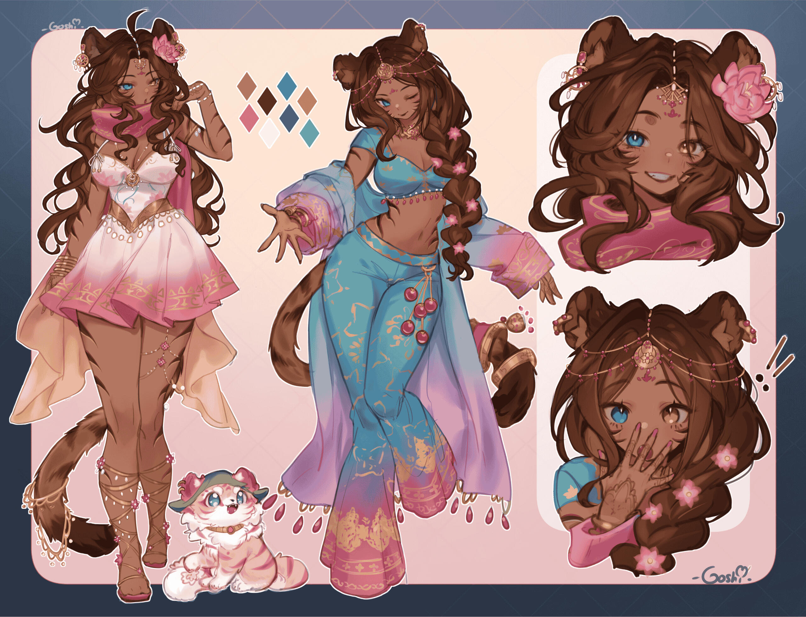 sketch ref sheet by @/goshi_twt